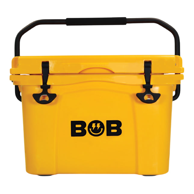 BOB THE COOLER CO 25QT "The Wingman" Leak-Proof Hard Cooler with Heavy Duty Handle & Built In Lid Latching Bottle Openers - Fits 30 12oz Cans for the Beach, Camping, Tailgating, Sports, & More