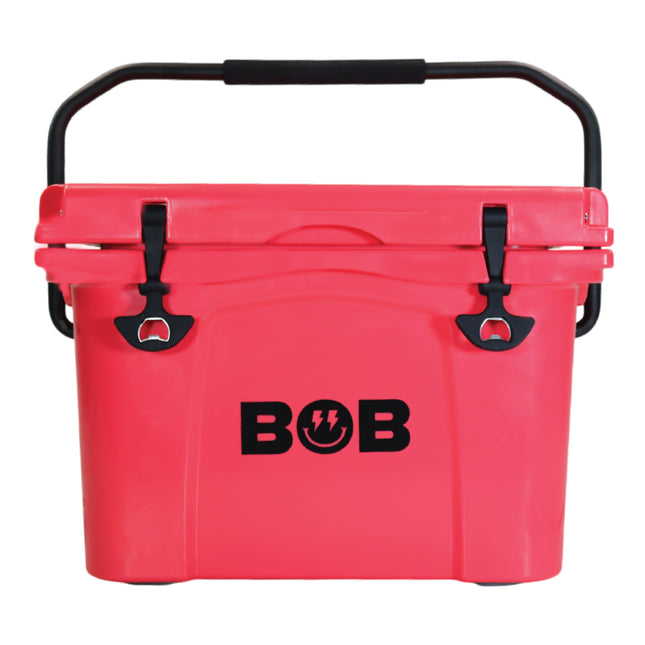 BOB THE COOLER CO 25QT "The Wingman" Leak-Proof Hard Cooler with Heavy Duty Handle & Built In Lid Latching Bottle Openers - Fits 35 12oz Cans for the Beach, Camping, Tailgating, Sports, & More