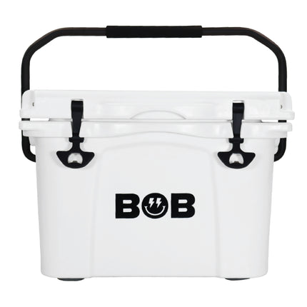BOB THE COOLER CO 25QT "The Wingman" Leak-Proof Hard Cooler with Heavy Duty Handle & Built In Lid Latching Bottle Openers - Fits 30 12oz Cans for the Beach, Camping, Tailgating, Sports, & More