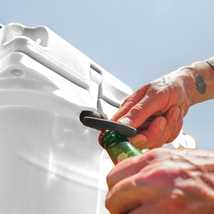 BOB THE COOLER CO 25QT "The Wingman" Leak-Proof Hard Cooler with Heavy Duty Handle & Built In Lid Latching Bottle Openers - Fits 30 12oz Cans for the Beach, Camping, Tailgating, Sports, & More