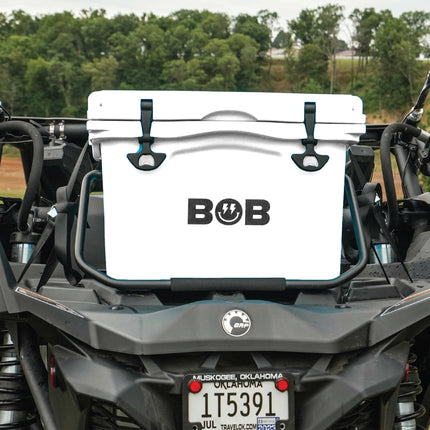 BOB THE COOLER CO 25QT "The Wingman" Leak-Proof Hard Cooler with Heavy Duty Handle & Built In Lid Latching Bottle Openers - Fits 30 12oz Cans for the Beach, Camping, Tailgating, Sports, & More