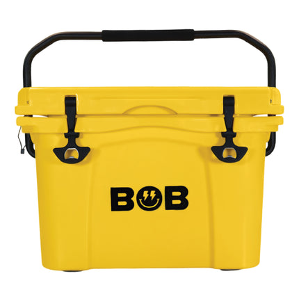 BOB THE COOLER CO 25QT "The Wingman" Leak-Proof Hard Cooler with Heavy Duty Handle & Built In Lid Latching Bottle Openers - Fits 30 12oz Cans for the Beach, Camping, Tailgating, Sports, & More