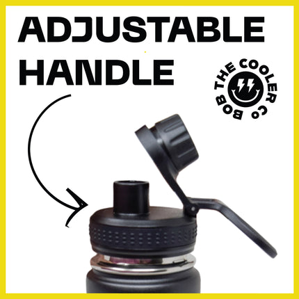 BOB THE COOLER CO - 26oz "The Big Swig" Double Wall Vacuum Insulated Water Bottle with Spout Lid, Made of Stainless Steel, Leak Proof, Great for Sports, Travel, & More