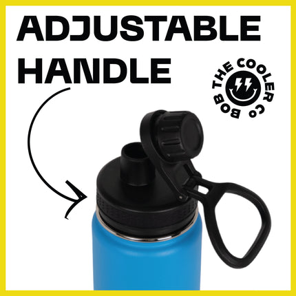 BOB THE COOLER CO - 26oz "The Big Swig" Double Wall Vacuum Insulated Water Bottle with Spout Lid, Made of Stainless Steel, Leak Proof, Great for Sports, Travel, & More