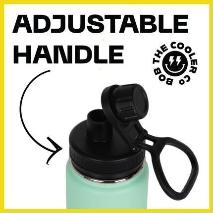 BOB THE COOLER CO - 26oz "The Big Swig" Double Wall Vacuum Insulated Water Bottle with Spout Lid, Made of Stainless Steel, Leak Proof, Great for Sports, Travel, & More