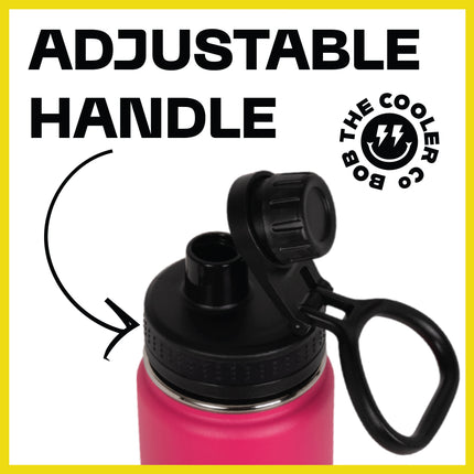 BOB THE COOLER CO - 26oz "The Big Swig" Double Wall Vacuum Insulated Water Bottle with Spout Lid, Made of Stainless Steel, Leak Proof, Great for Sports, Travel, & More