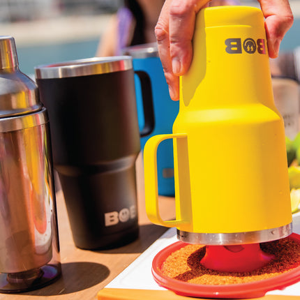 BOB THE COOLER CO - 30oz "The Big Sipper" Heavy Duty Double Wall Vacuum Insulated Tumbler with Straw and Handle, Made of Stainless Steel, Great for Travel, Beach, & More