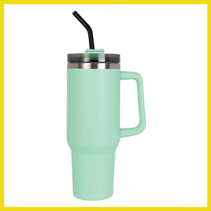 BOB THE COOLER CO - 40oz "Roadie" Heavy Duty Double Wall Vacuum Insulated Tumbler with Straw and Handle, Made of Stainless Steel, Great for Travel, Beach, & More