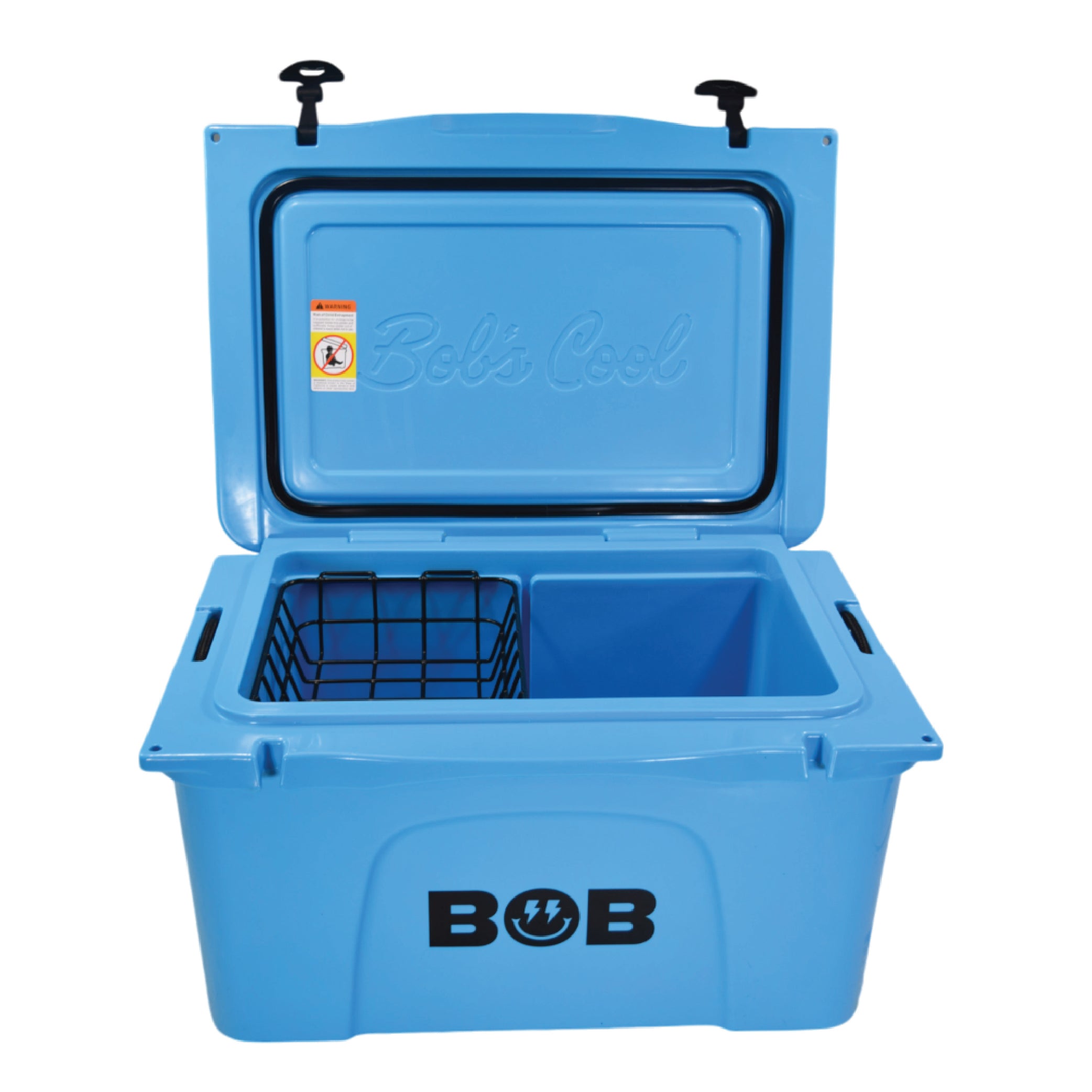 BOB THE COOLER CO 50QT "The El Amigo" Leak-Proof Hard Cooler with Heavy Duty Handle & Built In Lid Latching Bottle Openers - Fits 60 12oz Cans for the Beach, Camping, Tailgating, Sports, & More