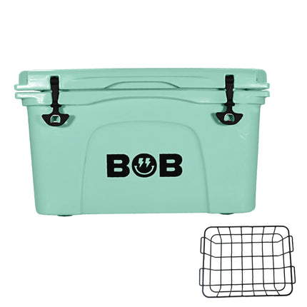 BOB THE COOLER CO 50QT "The El Amigo" Leak-Proof Hard Cooler with Heavy Duty Handle & Built In Lid Latching Bottle Openers - Fits 60 12oz Cans for the Beach, Camping, Tailgating, Sports, & More