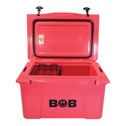 BOB THE COOLER CO 50QT "The El Amigo" Leak-Proof Hard Cooler with Heavy Duty Handle & Built In Lid Latching Bottle Openers - Fits 60 12oz Cans for the Beach, Camping, Tailgating, Sports, & More