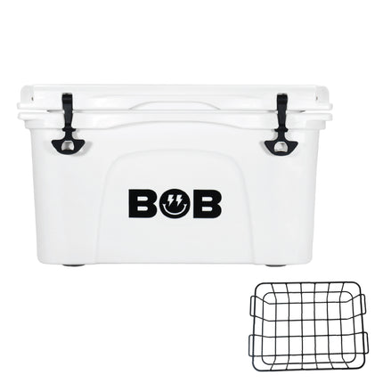 BOB THE COOLER CO 50QT "The El Amigo" Leak-Proof Hard Cooler with Heavy Duty Handle & Built In Lid Latching Bottle Openers - Fits 60 12oz Cans for the Beach, Camping, Tailgating, Sports, & More