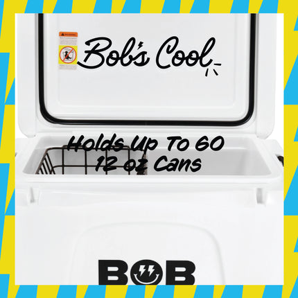 BOB THE COOLER CO 50QT "The El Amigo" Leak-Proof Hard Cooler with Heavy Duty Handle & Built In Lid Latching Bottle Openers - Fits 60 12oz Cans for the Beach, Camping, Tailgating, Sports, & More