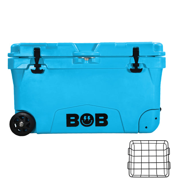 BOB THE COOLER CO 75QT "The BFF" Leak-Proof Hard Cooler with Heavy Duty Handle & Built In Lid Latching Bottle Openers - Fits 117 12oz Cans for the Beach, Camping, Tailgating, Sports, & More