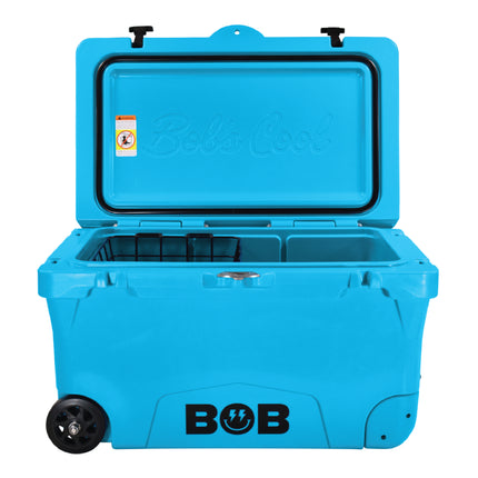 BOB THE COOLER CO 75QT "The BFF" Leak-Proof Hard Cooler with Heavy Duty Handle & Built In Lid Latching Bottle Openers - Fits 117 12oz Cans for the Beach, Camping, Tailgating, Sports, & More