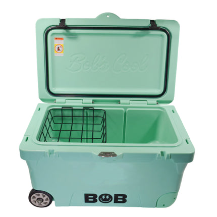 BOB THE COOLER CO 75QT "The BFF" Leak-Proof Hard Cooler with Heavy Duty Handle & Built In Lid Latching Bottle Openers - Fits 117 12oz Cans for the Beach, Camping, Tailgating, Sports, & More