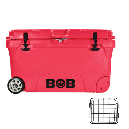 BOB THE COOLER CO 75QT "The BFF" Leak-Proof Hard Cooler with Heavy Duty Handle & Built In Lid Latching Bottle Openers - Fits 117 12oz Cans for the Beach, Camping, Tailgating, Sports, & More