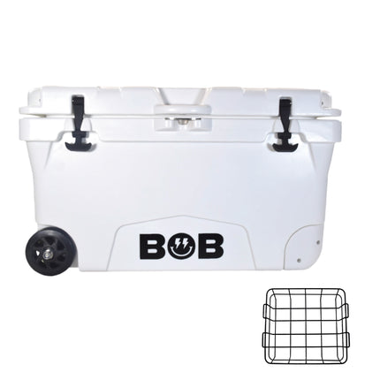 BOB THE COOLER CO 75QT "The BFF" Leak-Proof Hard Cooler with Heavy Duty Handle & Built In Lid Latching Bottle Openers - Fits 117 12oz Cans for the Beach, Camping, Tailgating, Sports, & More