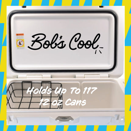 BOB THE COOLER CO 75QT "The BFF" Leak-Proof Hard Cooler with Heavy Duty Handle & Built In Lid Latching Bottle Openers - Fits 117 12oz Cans for the Beach, Camping, Tailgating, Sports, & More