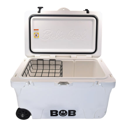 BOB THE COOLER CO 75QT "The BFF" Leak-Proof Hard Cooler with Heavy Duty Handle & Built In Lid Latching Bottle Openers - Fits 117 12oz Cans for the Beach, Camping, Tailgating, Sports, & More