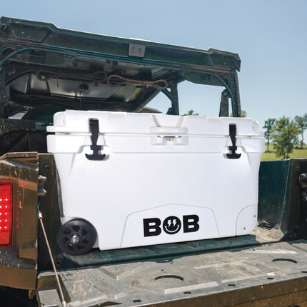 BOB THE COOLER CO 75QT "The BFF" Leak-Proof Hard Cooler with Heavy Duty Handle & Built In Lid Latching Bottle Openers - Fits 117 12oz Cans for the Beach, Camping, Tailgating, Sports, & More