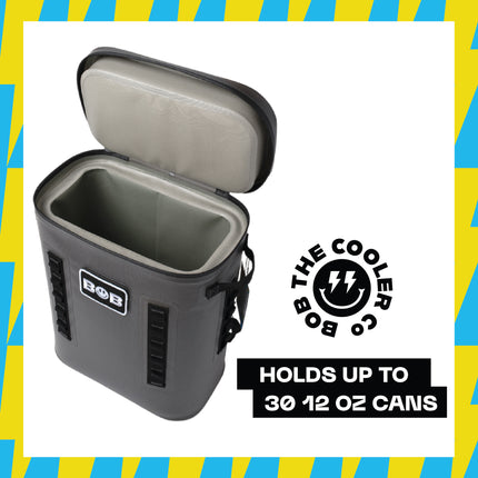 BOB THE COOLER CO - 25L "The BRO" Insulated Backpack Cooler Leak Proof & Great for Picnic, Sports, Beach, & More Fits 30 12oz Cans