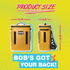 BOB THE COOLER CO - 25L "The BRO" Insulated Backpack Cooler Leak Proof & Great for Picnic, Sports, Beach, & More Fits 30 12oz Cans