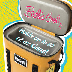 BOB THE COOLER CO - 25L "The BRO" Insulated Backpack Cooler Leak Proof & Great for Picnic, Sports, Beach, & More Fits 30 12oz Cans