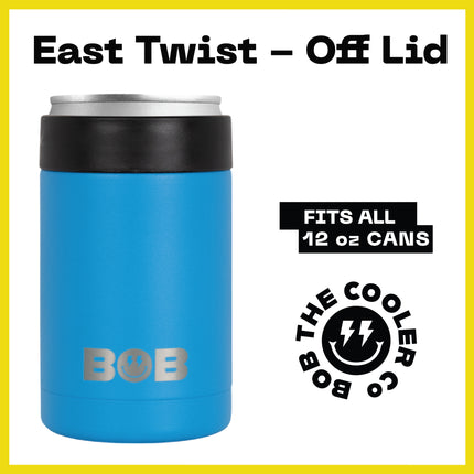 BOB THE COOLER CO - 12oz "Bob's Chillin" Short Double Wall Vacuum Insulated Can Cooler, Stainless Steel Can Cooler for Camping, Beverages, Drink, Beer, Beach & More