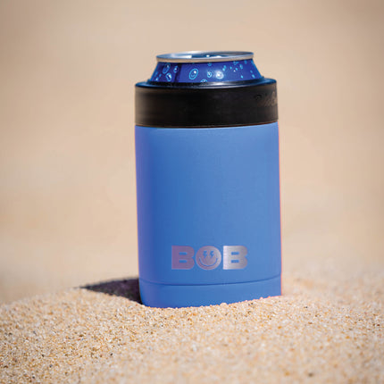 BOB THE COOLER CO - 12oz "Bob's Chillin" Short Double Wall Vacuum Insulated Can Cooler, Stainless Steel Can Cooler for Camping, Beverages, Drink, Beer, Beach & More