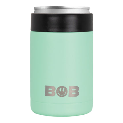 BOB THE COOLER CO - 12oz "Bob's Chillin" Short Double Wall Vacuum Insulated Can Cooler, Stainless Steel Can Cooler for Camping, Beverages, Drink, Beer, Beach & More