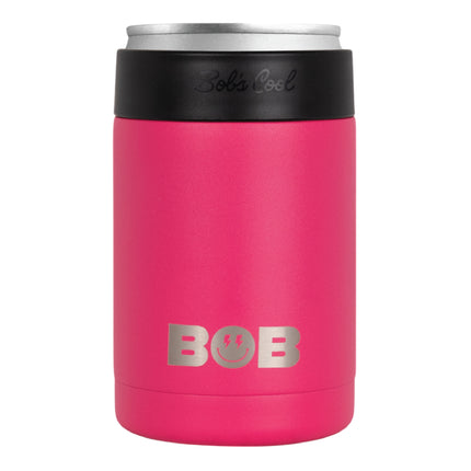 BOB THE COOLER CO - 12oz "Bob's Chillin" Short Double Wall Vacuum Insulated Can Cooler, Stainless Steel Can Cooler for Camping, Beverages, Drink, Beer, Beach & More