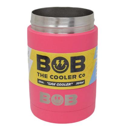 BOB THE COOLER CO - 12oz "Bob's Chillin" Short Double Wall Vacuum Insulated Can Cooler, Stainless Steel Can Cooler for Camping, Beverages, Drink, Beer, Beach & More