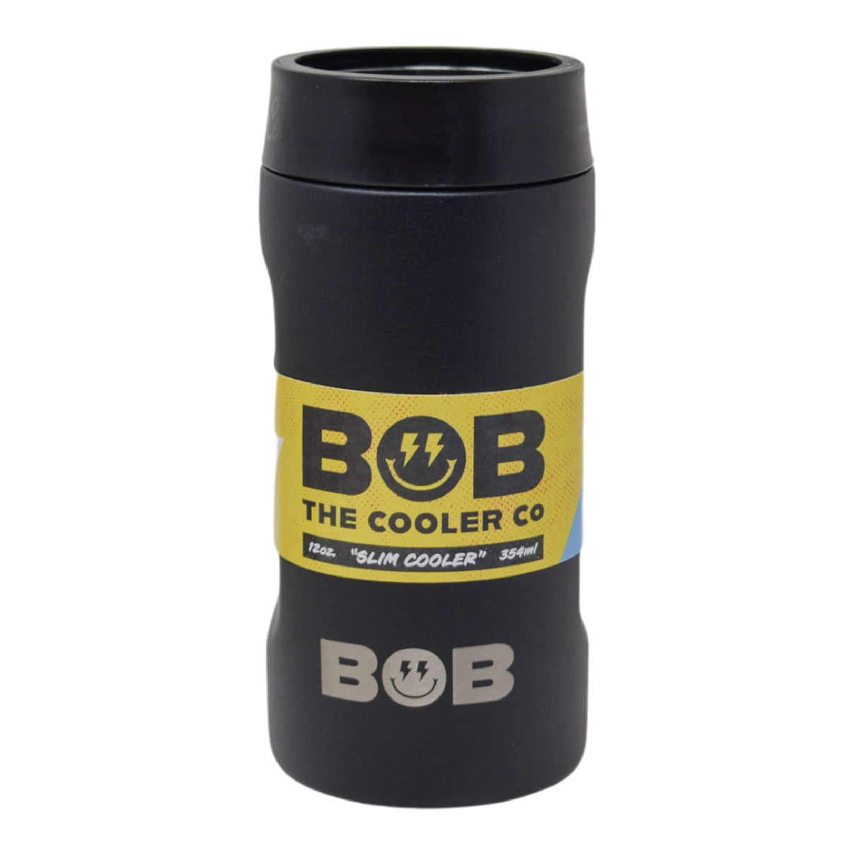 BOB THE COOLER CO - 12oz "Bob's Chillin" Double Wall Vacuum Insulated Slim Can Cooler, Stainless Steel Can Cooler for Camping Beverages, Drink, Beer, Beach & More