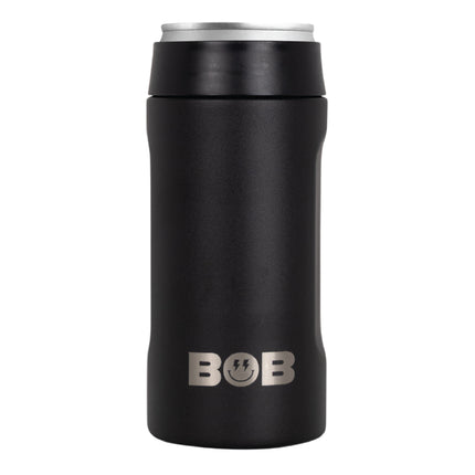 BOB THE COOLER CO - 12oz "Bob's Chillin" Double Wall Vacuum Insulated Slim Can Cooler, Stainless Steel Can Cooler for Camping Beverages, Drink, Beer, Beach & More