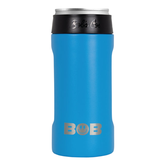 BOB THE COOLER CO - 12oz "Bob's Chillin" Double Wall Vacuum Insulated Slim Can Cooler, Stainless Steel Can Cooler for Camping Beverages, Drink, Beer, Beach & More