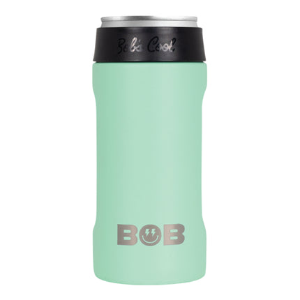 BOB THE COOLER CO - 12oz "Bob's Chillin" Double Wall Vacuum Insulated Slim Can Cooler, Stainless Steel Can Cooler for Camping Beverages, Drink, Beer, Beach & More