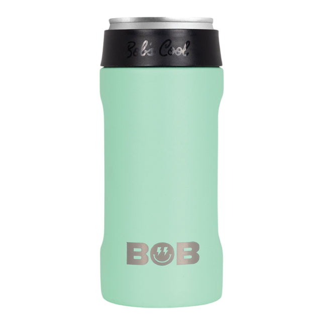BOB THE COOLER CO - 12oz "Bob's Chillin" Double Wall Vacuum Insulated Slim Can Cooler, Stainless Steel Can Cooler for Camping Beverages, Drink, Beer, Beach & More