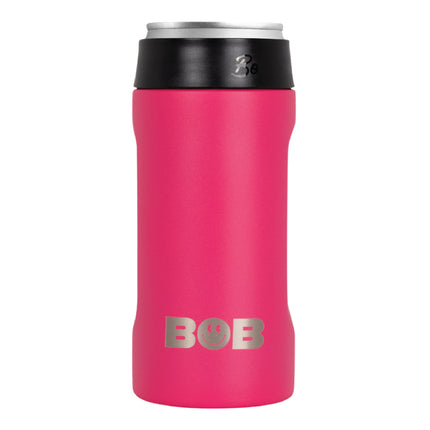 BOB THE COOLER CO - 12oz "Bob's Chillin" Double Wall Vacuum Insulated Slim Can Cooler, Stainless Steel Can Cooler for Camping Beverages, Drink, Beer, Beach & More