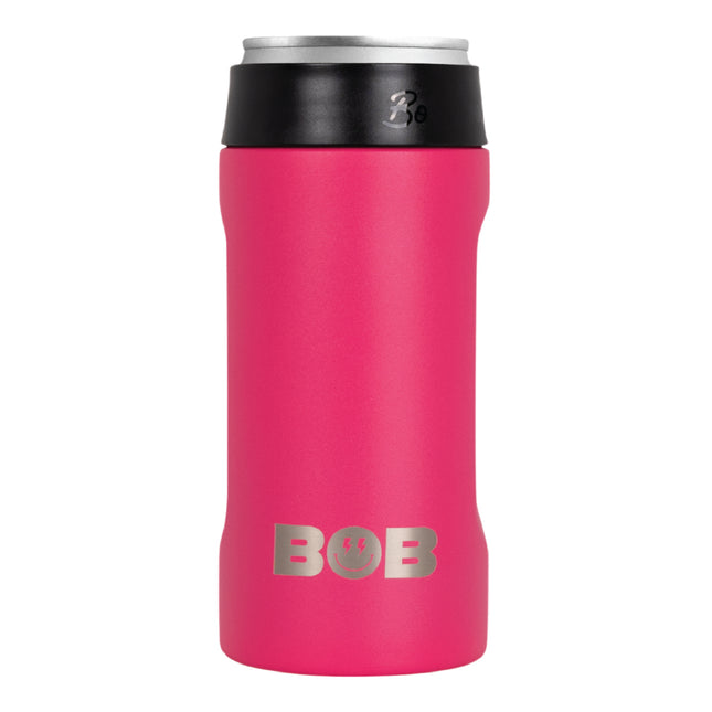 BOB THE COOLER CO - 12oz "Bob's Chillin" Double Wall Vacuum Insulated Slim Can Cooler, Stainless Steel Can Cooler for Camping Beverages, Drink, Beer, Beach & More