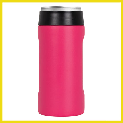 BOB THE COOLER CO - 12oz "Bob's Chillin" Double Wall Vacuum Insulated Slim Can Cooler, Stainless Steel Can Cooler for Camping Beverages, Drink, Beer, Beach & More