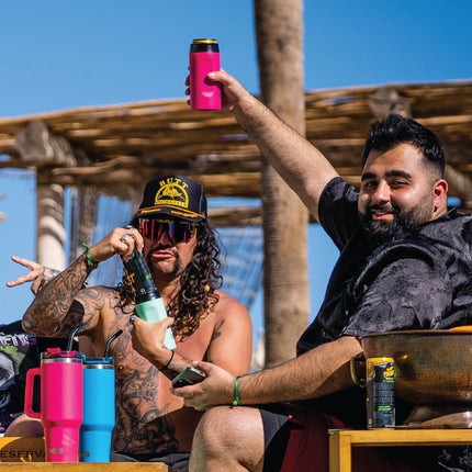 BOB THE COOLER CO - 12oz "Bob's Chillin" Double Wall Vacuum Insulated Slim Can Cooler, Stainless Steel Can Cooler for Camping Beverages, Drink, Beer, Beach & More