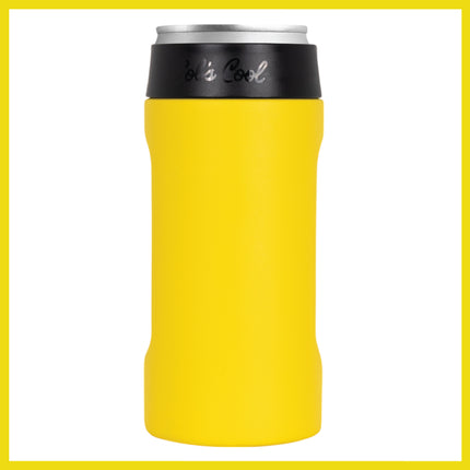 BOB THE COOLER CO - 12oz "Bob's Chillin" Double Wall Vacuum Insulated Slim Can Cooler, Stainless Steel Can Cooler for Camping Beverages, Drink, Beer, Beach & More