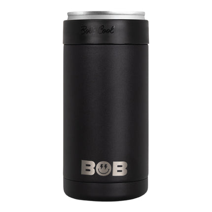 BOB THE COOLER CO - 16oz "Bob's Chillin" Standard Double Wall Vacuum Insulated Can Cooler, Stainless Steel Can Cooler for Camping, Beverages, Drink, Beer, Beach & More