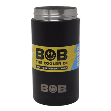 BOB THE COOLER CO - 16oz "Bob's Chillin" Standard Double Wall Vacuum Insulated Can Cooler, Stainless Steel Can Cooler for Camping, Beverages, Drink, Beer, Beach & More