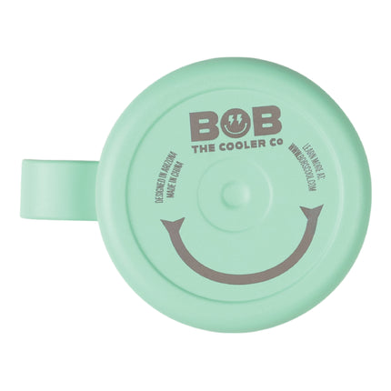 BOB THE COOLER CO - 14oz "Bob's Mug" Stainless Steel Double Wall Vacuum Insulated Coffee Mug with Lid and Handle - Top-Rack Dishwasher Safe