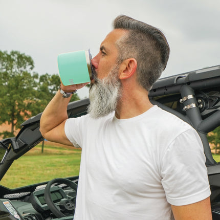 BOB THE COOLER CO - 14oz "Bob's Mug" Stainless Steel Double Wall Vacuum Insulated Coffee Mug with Lid and Handle - Top-Rack Dishwasher Safe