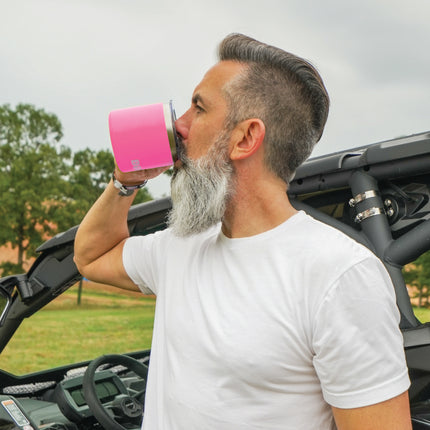 BOB THE COOLER CO - 14oz "Bob's Mug" Stainless Steel Double Wall Vacuum Insulated Coffee Mug with Lid and Handle - Top-Rack Dishwasher Safe