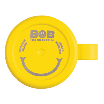 BOB THE COOLER CO - 14oz "Bob's Mug" Stainless Steel Double Wall Vacuum Insulated Coffee Mug with Lid and Handle - Top-Rack Dishwasher Safe