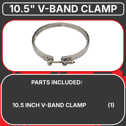 Diesel Power Source 10.5" Heavy Duty Stainless Steel V-Band Clamp T-Bolt Style – Adjustable 10.5-11" Exhaust Turbo Intercooler Pipe Connection – High Performance Leak-Proof Clamp for Diesel Engines